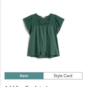 Les Serein Stitch Fix Green Top Small